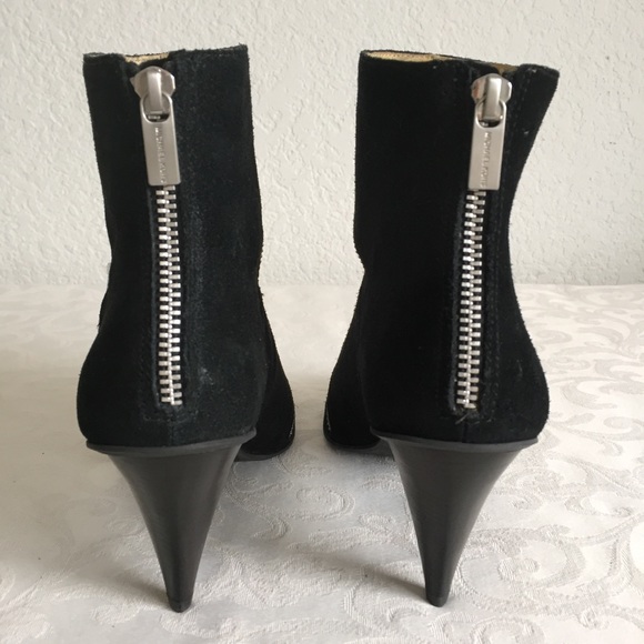 Michael Kors suede peep toe zip ankle boots - Picture 4 of 8